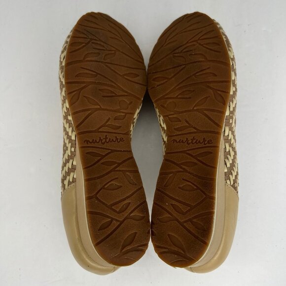 Nurture Womens Ivory Woven Pattern Sloane Leather Size 7.5 M Slip On Flats - Picture 8 of 9